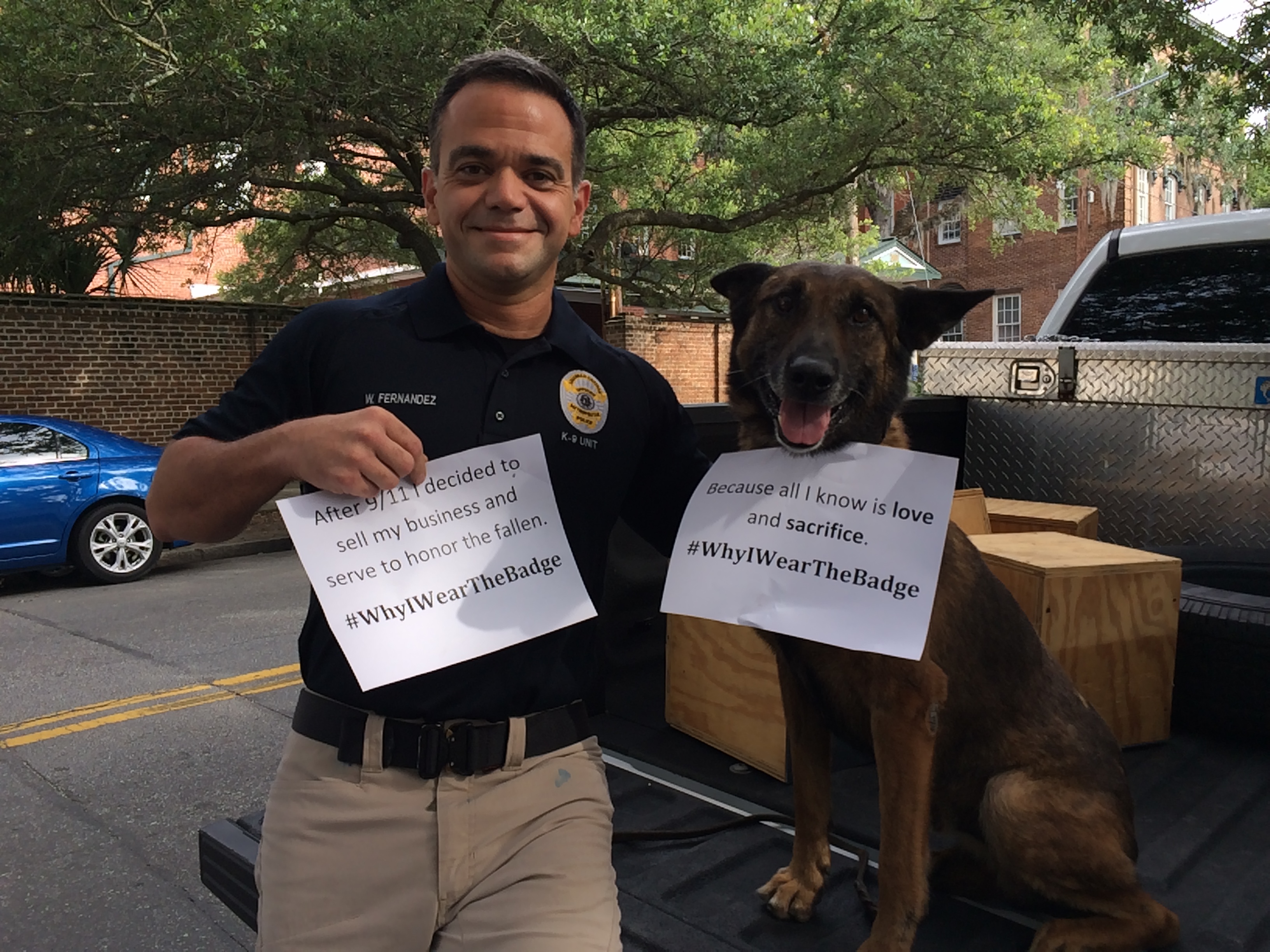 Office Will Fernandez and K9 Faust