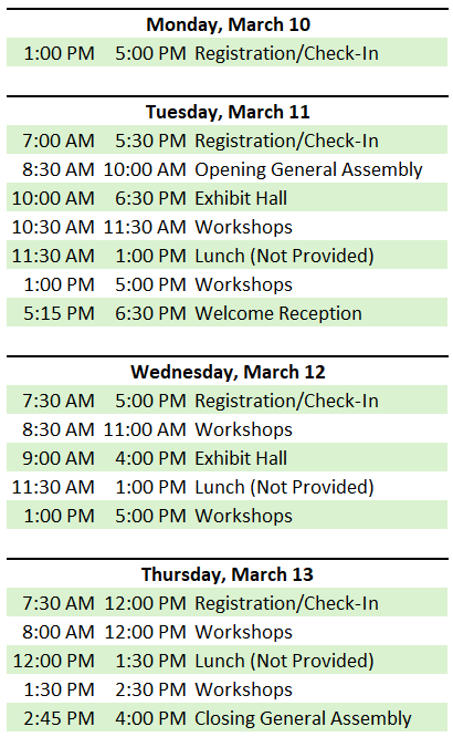 daily schedule overview