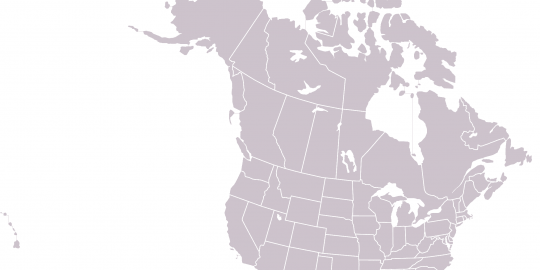 U.S. and Canada map